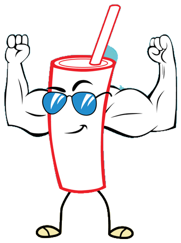 Protein Shake Guy mascot